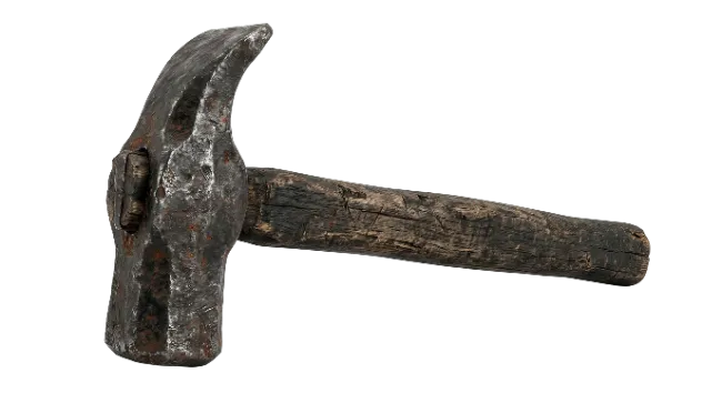 Rustic Hand Forged Blacksmith Hammer