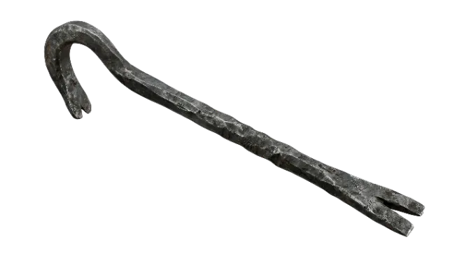 Rustic Hand Forged Iron Crowbar Tool