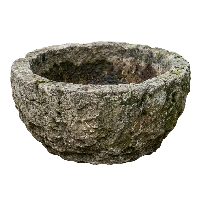 Rustic Stone Garden Planter Bowl