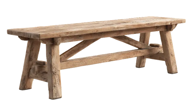 Rustic Wooden Bench
