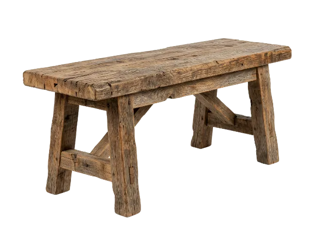 Rustic Wooden Bench