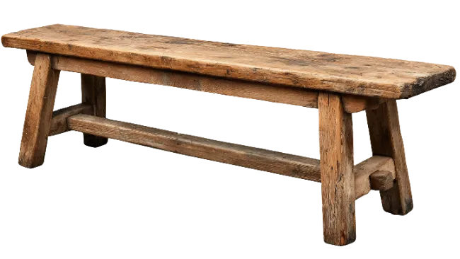 Rustic Wooden Bench