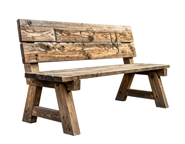 Rustic Wooden Bench