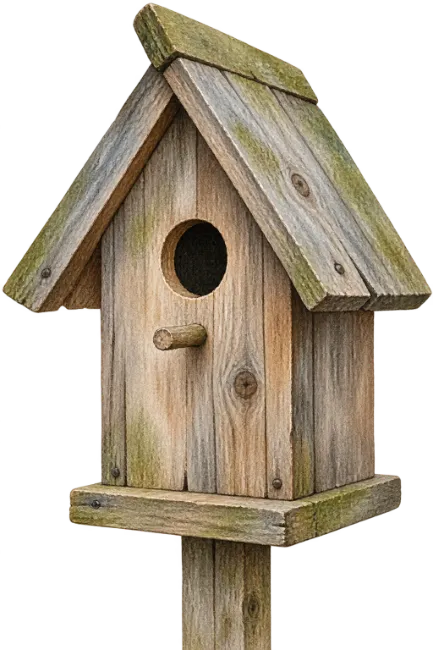 Rustic Wooden Birdhouse