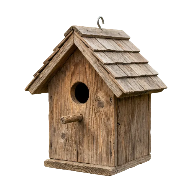 Rustic Wooden Birdhouse