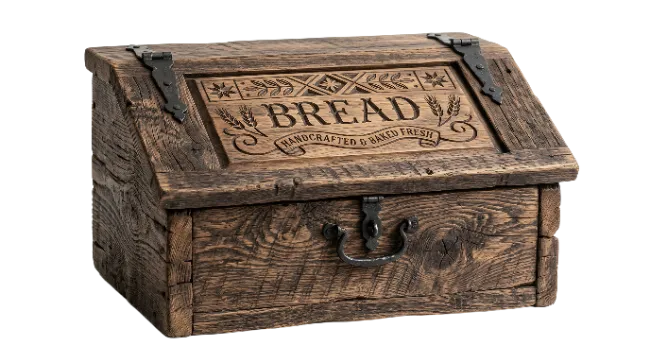 Rustic Wooden Bread Box