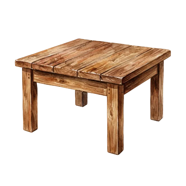 Rustic Wooden Coffee Table