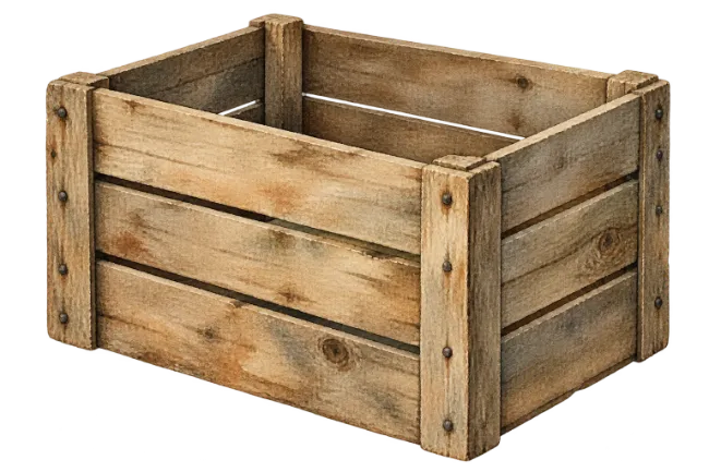 Rustic Wooden Crate Storage Box