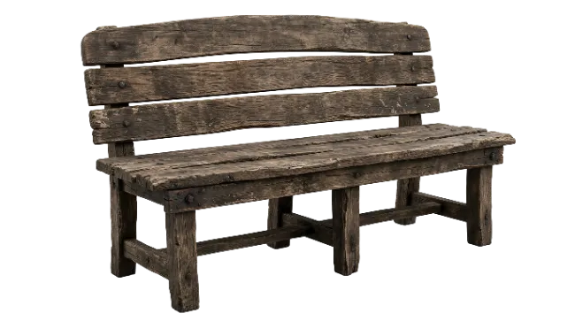 Rustic Wooden Garden Bench