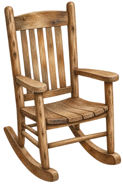 Rustic Wooden Rocking Chair