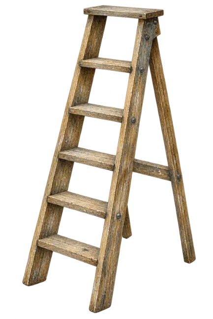 Rustic Wooden Step Ladder
