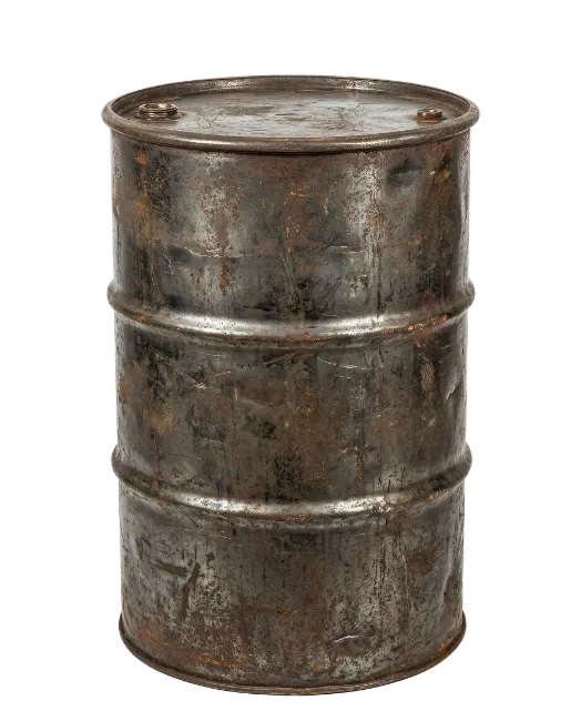 Rusty Metal Barrel Container