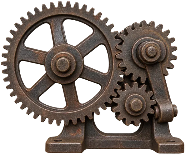 Rusty Metal Gear System Mechanism