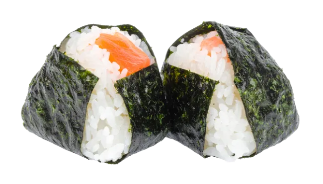 Salmon Onigiri Rice Balls Wrapped in Nori