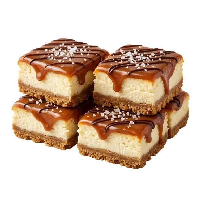 Salted Caramel Cheesecake Squares