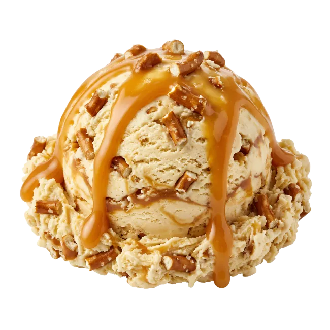 Salted Caramel Pretzel Ice Cream Scoop