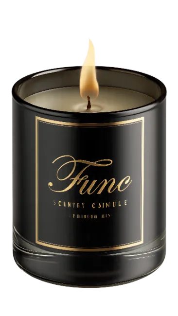 Scented Candle in Black Glass Jar