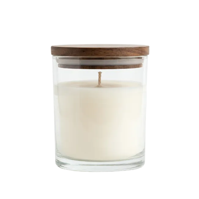 Scented Candle in Glass Jar with Wooden Lid