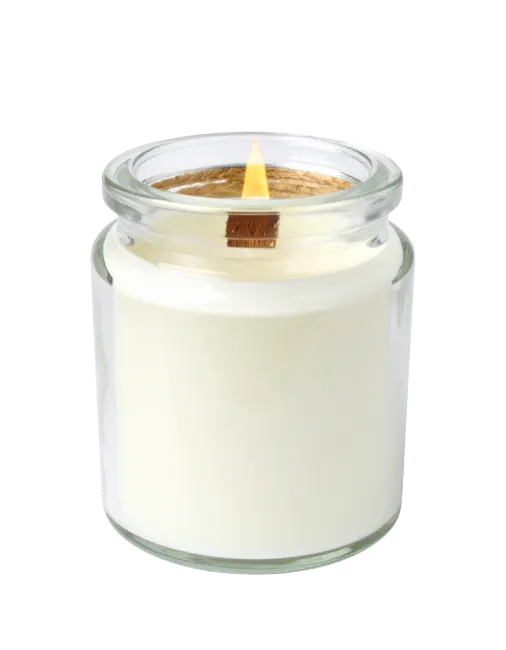 Scented Candle in Glass Jar with Wooden Wick