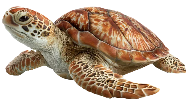 Sea Turtle Swimming Isolated