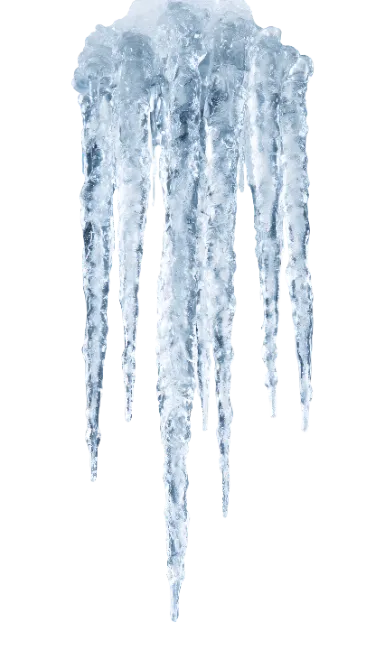 Sharp Hanging Icicles Cluster Isolated