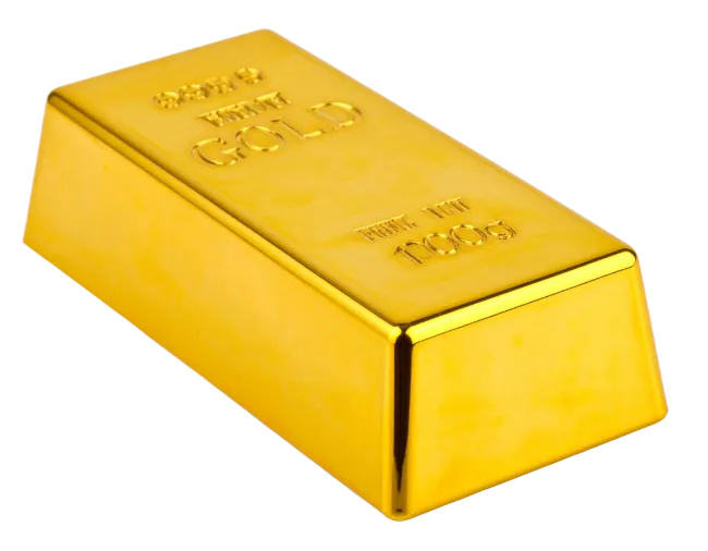 Shiny Gold Bar Investment Bullion