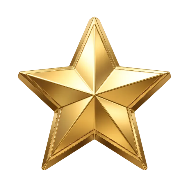 Shiny Gold Star Illustration