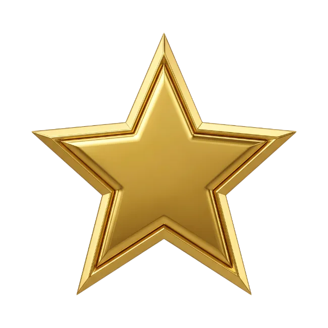 Shiny Gold Star Symbol
