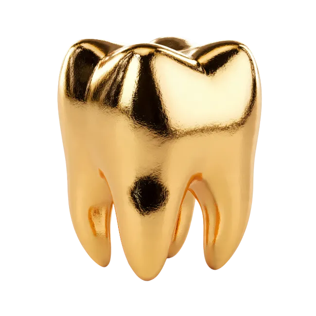 Shiny Gold Tooth Sculpture