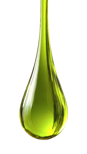 Shiny Green Liquid Drop Falling