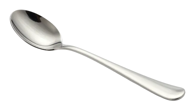 Shiny Metal Spoon on Dark Background