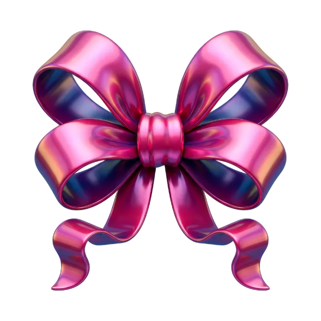 Shiny Metallic Pink Gift Bow