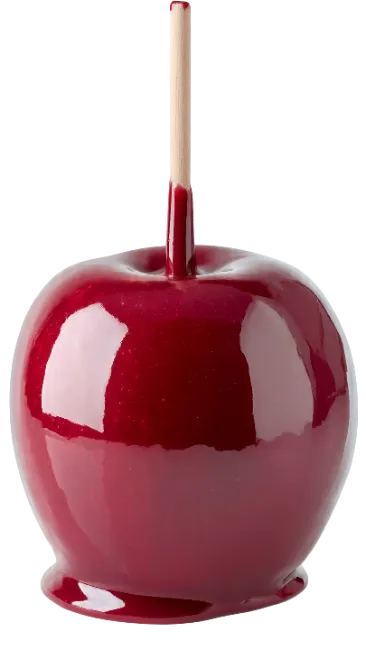 Shiny Red Candied Apple on a Stick