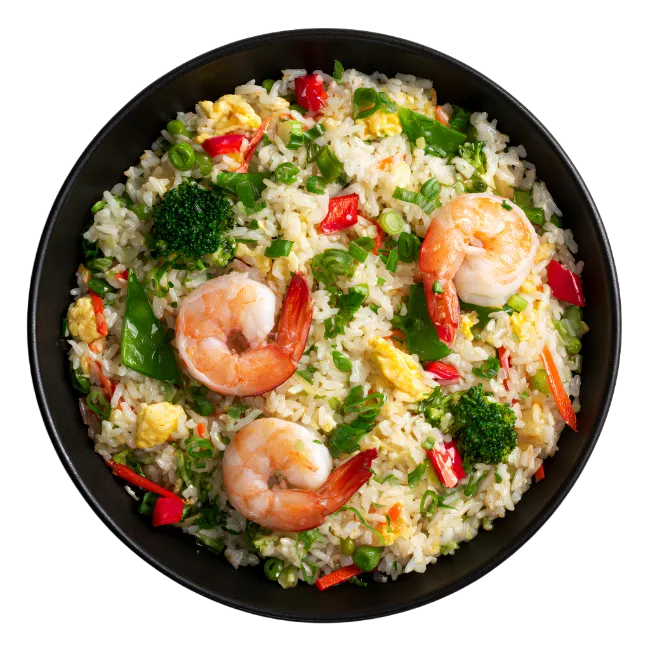 Shrimp Fried Rice in a Bowl
