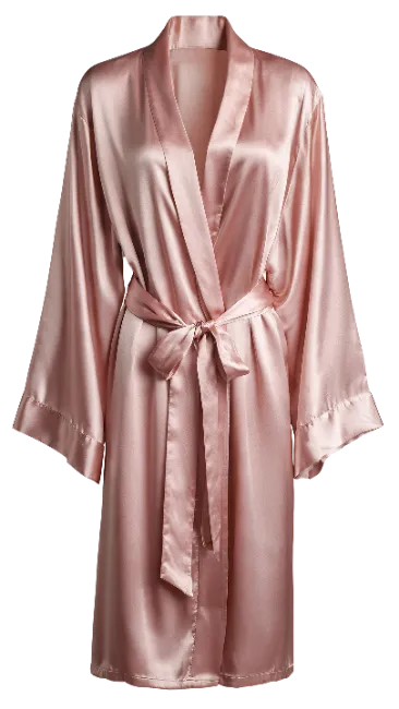 Silky Pink Bathrobe