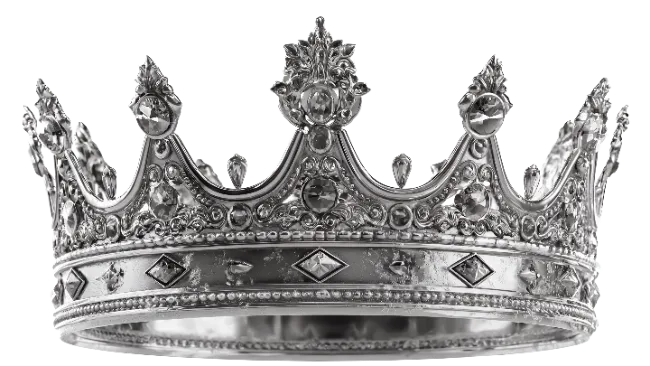 Silver Crown with Gemstones