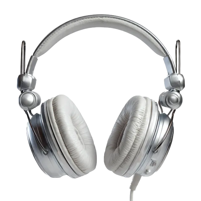 Silver DJ Headphones