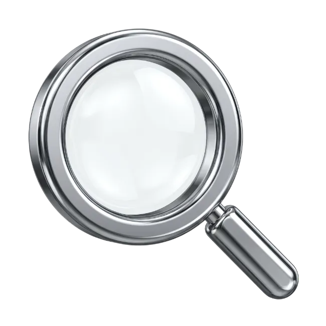 Silver Magnifying Glass