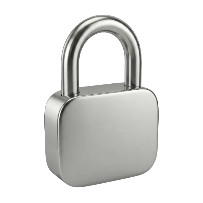 Silver Metal Padlock Security Device