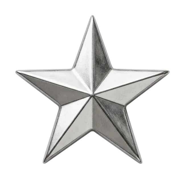 Silver Metallic Star Shape