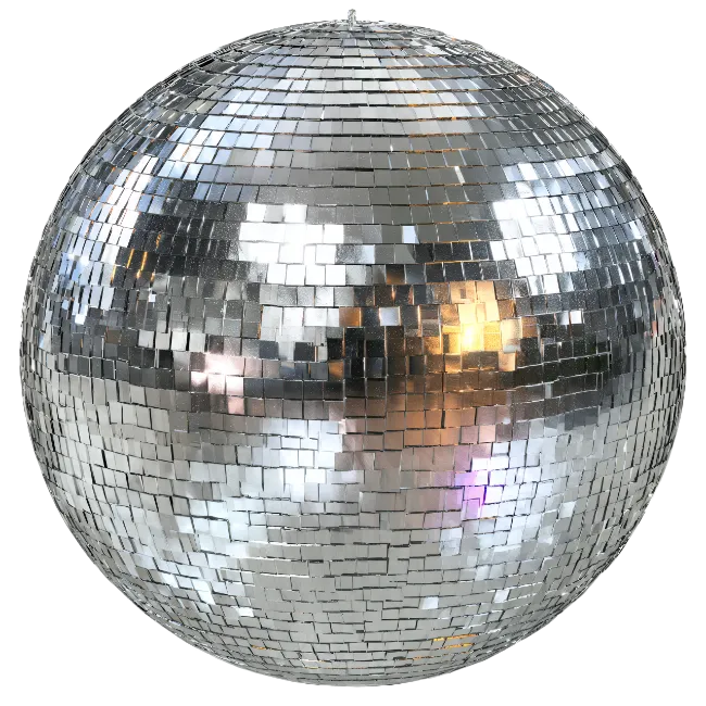 Silver Mirrored Disco Ball