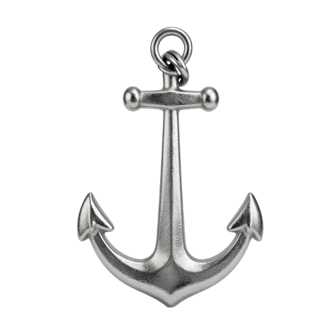 Silver Ship Anchor