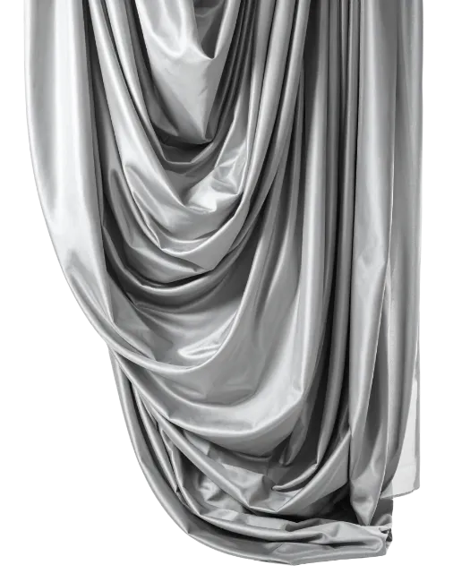 Silver Silk Drapes Fabric