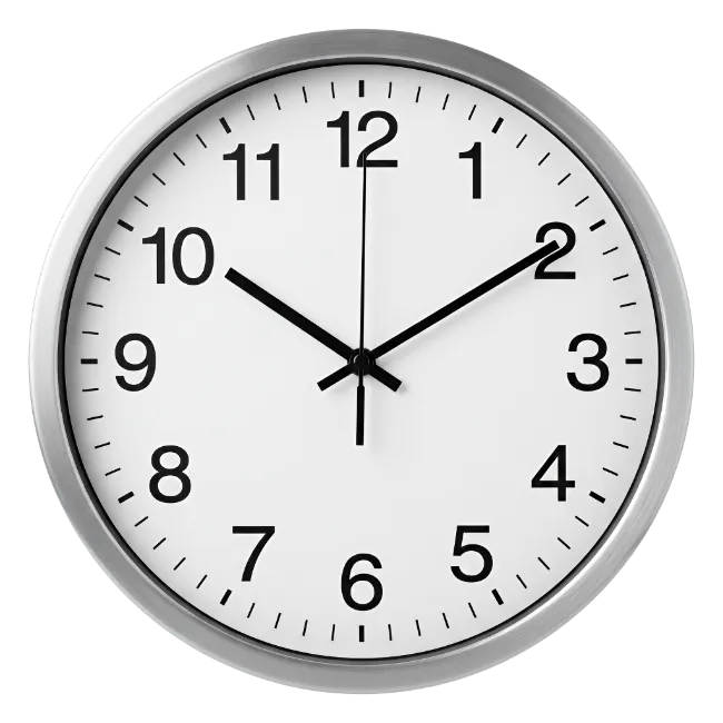 Silver Wall Clock