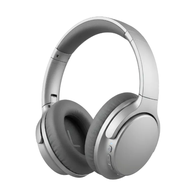 Silver Wireless Over Ear Headphones