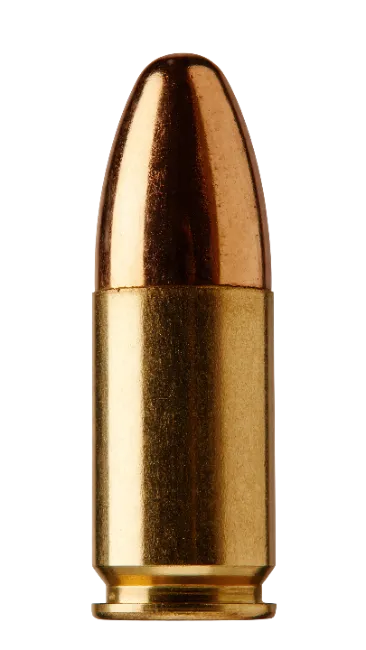 Single Brass Bullet Cartridge on Dark Background