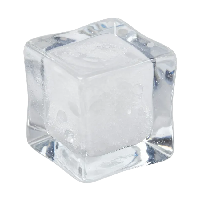 Single Clear Ice Cube