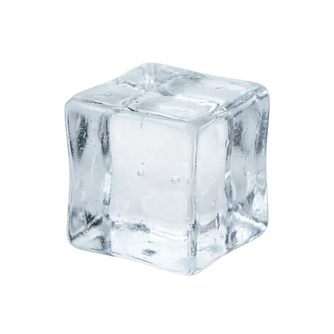 Single Clear Ice Cube