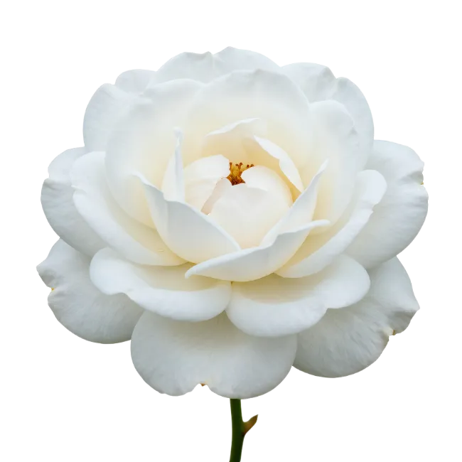 Single White Rose Flower Head
