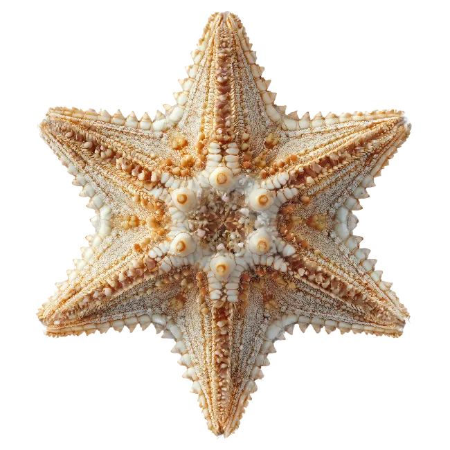 Six Armed Starfish Top View